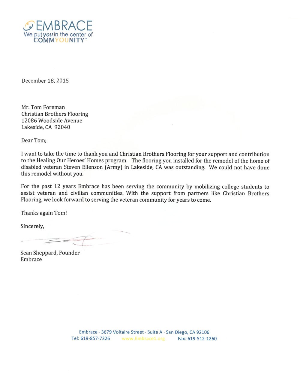 giving-back_04 Embrace Community | Christian Brothers Flooring & Interiors.