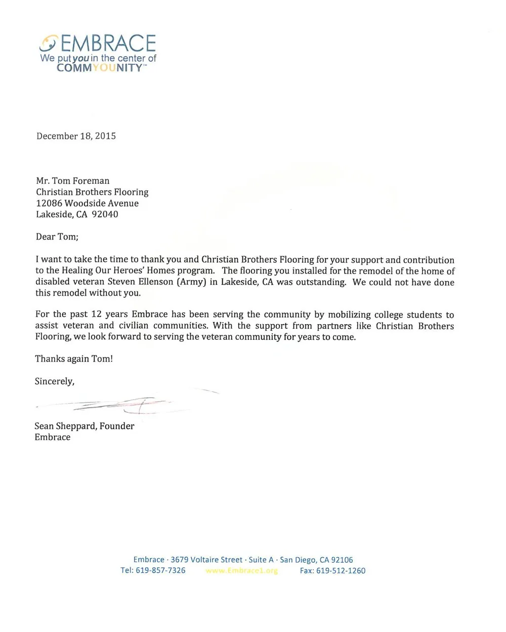 giving-back_04 Embrace | Christian Brothers Flooring & Interiors