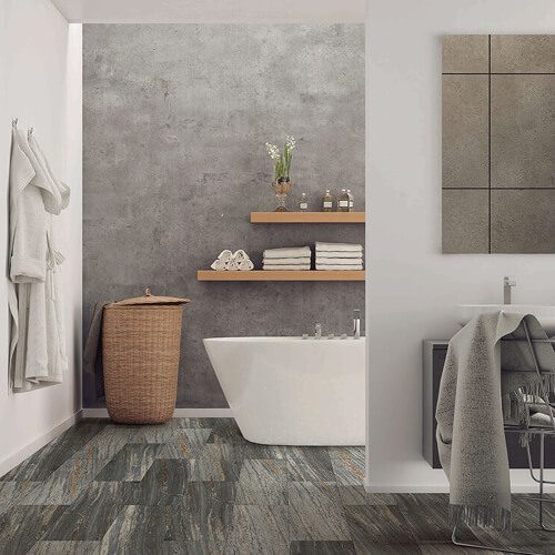 100% waterproof luxury vinyl flooring in bathroom